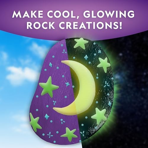 National Geographic Glow-in-the-Dark Rock Painting Craft Kit for Kids - Image 2