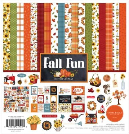 Echo Park Fall Collection Kit, Scrapbook Paper & Sticker Set by Echo+Park+Paper