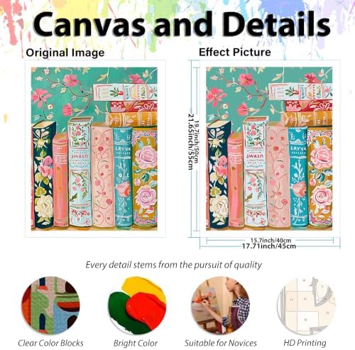 hkejoi Books Paint by Numbers Kit for Adults, 16x20 in - Image 4