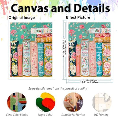 hkejoi Books Paint by Numbers Kit for Adults, 16x20 in - Image 4