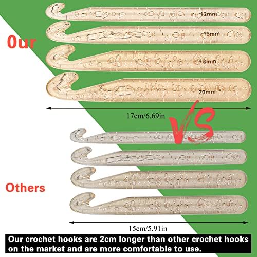 Zlulary 116 PCS Crochet Hooks Sets, Ergonomic Crochet Needles - Image 4