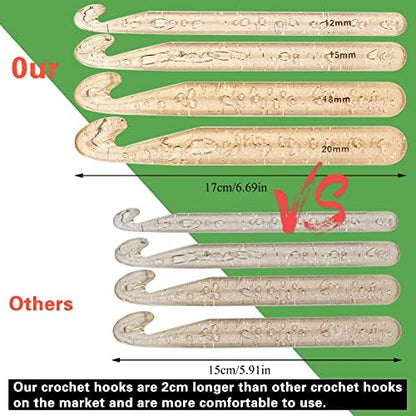 Zlulary 116 PCS Crochet Hooks Sets, Ergonomic Crochet Needles - Image 4