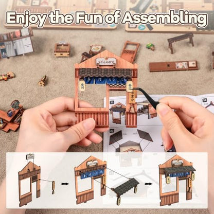 3D Wooden Puzzle for Beginners, Miniature House Kit for Adults, 103 PCS - Image 4