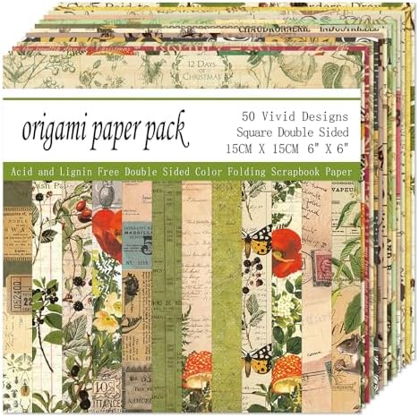 6x6" Origami Paper,50Sheets Double Sided Colored Paper,Square Craft Paper - Image 7