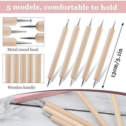 LOKUNN 14 Pcs Dotting Tools Embossing Tool Dotting Tools Set Rock Painting - Image 3