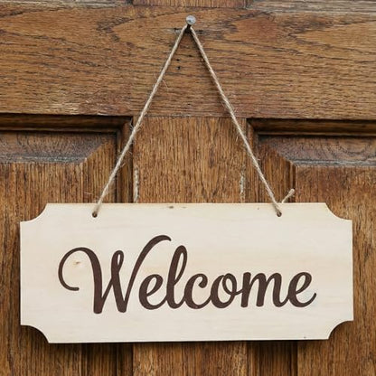 3 Pack Blank Wood Sign for Craft, Unfinished Hanging Wood Sign with Hole Blank Rectangle Hanging Wooden Plaque Door Wall Art Decoration for Painting Writing DIY Home Crafts - Image 6