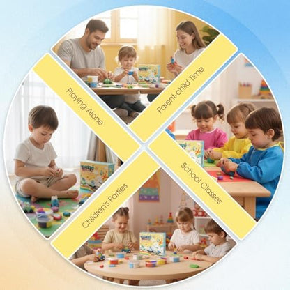 Air Dry Clay Kits for Kids - hittaty Traffic Model Magic Clay, 12 Boxes Molding Clay for Kids with Sculpting Tools and Tutorials, Safe, Soft & Non-Sticky DIY Arts and Crafts Gift for Boys & Girls - Image 6