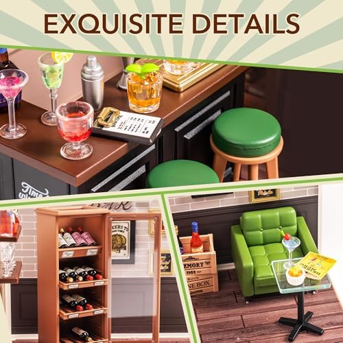 Super Creator-Mini Blocks Model Building Set for Adults, Miniature Plastic House Kit Super Store-Building Blocks Toys for Teens 8-12, DIY Crafts/Hobbies for Teens&Adults (Leisurely Cheers Bar) - Image 3