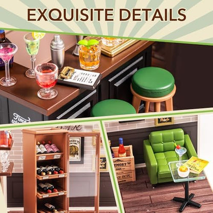 Super Creator-Mini Blocks Model Building Set for Adults, Miniature Plastic House Kit Super Store-Building Blocks Toys for Teens 8-12, DIY Crafts/Hobbies for Teens&Adults (Leisurely Cheers Bar) - Image 3