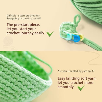 CrochetBox Brown Highland Cow and Owl Crochet Kit for Beginners, 2 PCS Set - Image 6