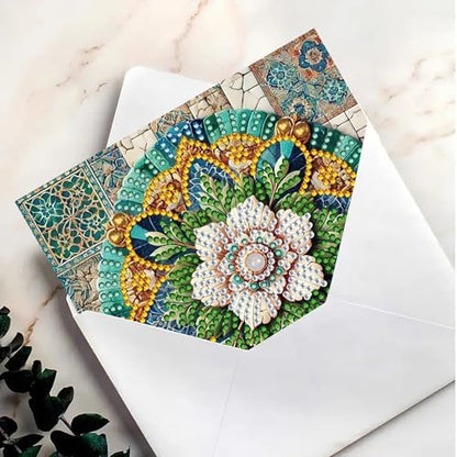 MaiYiYi 6 Packs DIY Mandala Diamond Art Birthday Greeting Cards - Image 6