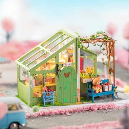Honbay 36PCS Unfinished Blank Wooden Fairy Garden Door Mini Fairy House Door Wooden Miniature Door Wood Pieces Wood Slices Wood Chips Embellishments for DIY Crafts Home Party Decoration - 9 Styles - Image 5