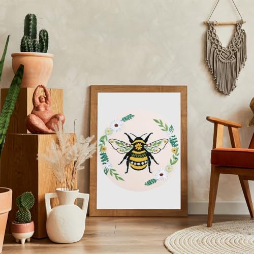 Louise Maelys Bee Embroidery Kit for Beginners Cross Stitch Kit for Adults - Image 6