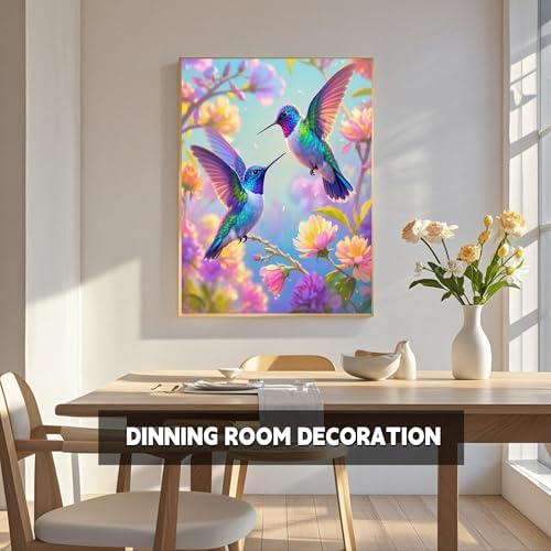 TINDAY Paint by Numbers Kit for Adults Paint by Number for Adults Beginner Hummingbird Painting by Number for Adult on Canvas Acrylic Painting Wall Decor 16x20 in - Image 2
