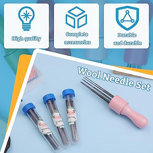 IMZAY Needle Felting Tools, 3 Size 60 Pcs Needle Felting Needles - Image 3
