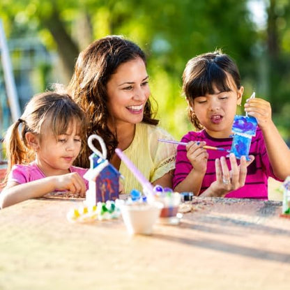 12 Pack DIY Bird House Kits for Kids to Paint, Unfinished Wooden Birdhouse - Image 4