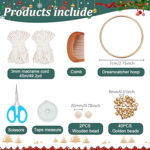 ORIGACH 3 Set DIY Angel Macrame Kit, Boho Macrame Angel Kit - Image 2