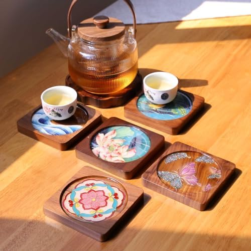 Cloisonne Kit, DIY Coasters Craft Kits, Filigree Enamel Art, Butterfly - Image 6