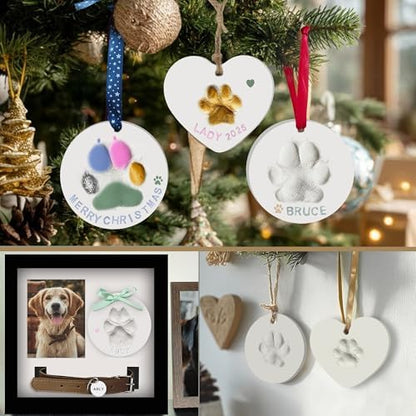 MYPAWLETS Dog Cat Pawprints Keepsake Kit,Make 3 Clay Paw Print Ornaments - Image 3