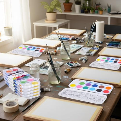 Nuanchu Gifts Bulk Watercolor Paint Washable Watercolor Paint Kits Palette and Brushes Portable Water Color Supplies for Adults, Beginners Artists Graduation Gift(6 Pack,12 Colors) - Image 6
