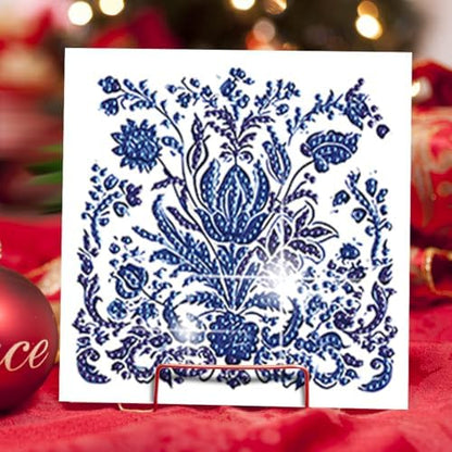 jinglinhh 6pcs Diamond Art Painting Porcelain Greeting Cards with Envelopes, DIY Card Making Kits for Adults, Diamond Art Postcards Christmas Cards Craft Gifts - Image 7