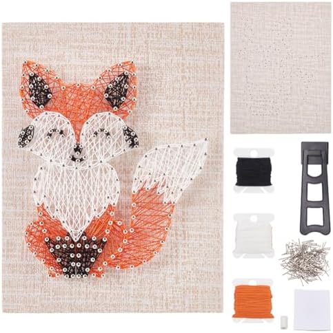 WEBEEDY DIY String Art Kit Fox Craft Kit Creative Animal String Art Craft Kits for Adult Beginners Christmas Holiday Home Wall Table Decorations Gift by WEBEEDY
