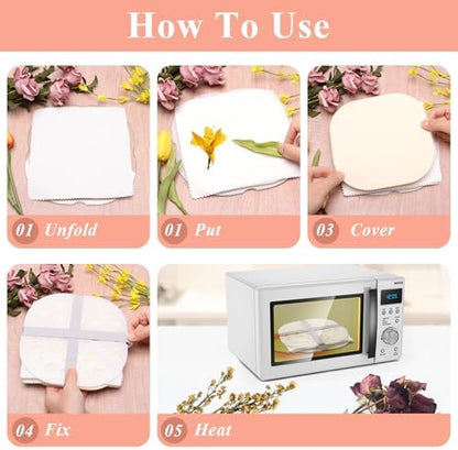 Catcan Microwave Flower Press Kit, 4 Layers Drying Pressing Kit, 8 x 8 inch - Image 7