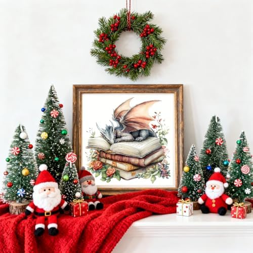 Paint by Numbers Kit for Adults-Dragon,Book DIY Paint by Number 10x10 Inch - Image 3