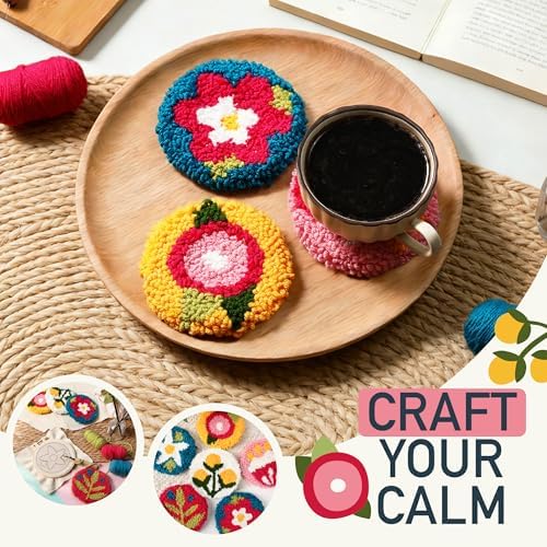 Emri Lane Punch Needle Kit – 6 Floral Design Punch Needle Embroidery Kit - Image 5