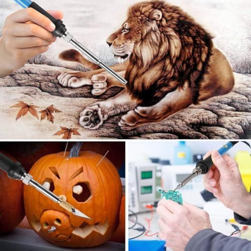 23Pcs Wood Burning Tips, Wood Burning Kit Carving Iron Paste Tool for Adult Embossing Birthday Wedding Anniversary Halloween Christmas Beginner DIY Gift - Image 2