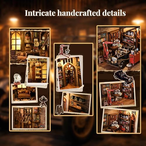 DIY Book Nook Kits for Adults, Vintage Car Repair Shop - Image 6