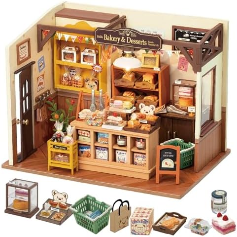 Rolife Bakery Shop DIY Miniature Dollhouse Kit Creative Gift for Adults by Rolife