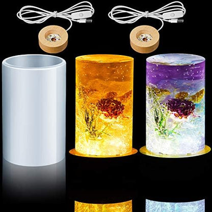 Honoson 3 Pcs Light Resin Mold Set, USB Base, 2 x 3.5 Inches, Column by Honoson