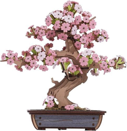 ROBOTIME Sakura Bonsai 3D Puzzles Wooden Artificial Cherry Blossom Tree DIY Model Building Kit for Home Decoration and Office Art Creative Gifts by ROBOTIMEBuildingThingstoLife