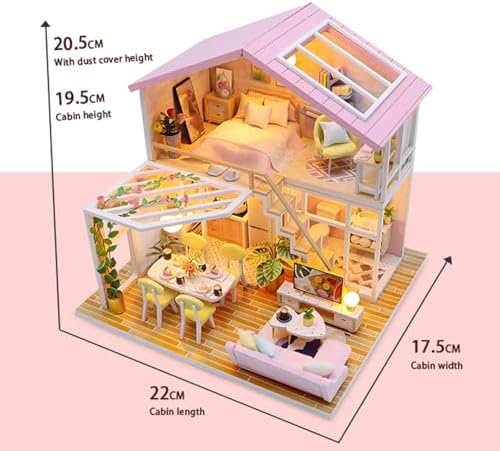 Book Nook Kit, 3D Wooden Puzzles DIY Miniature House Dollhouse - Image 2