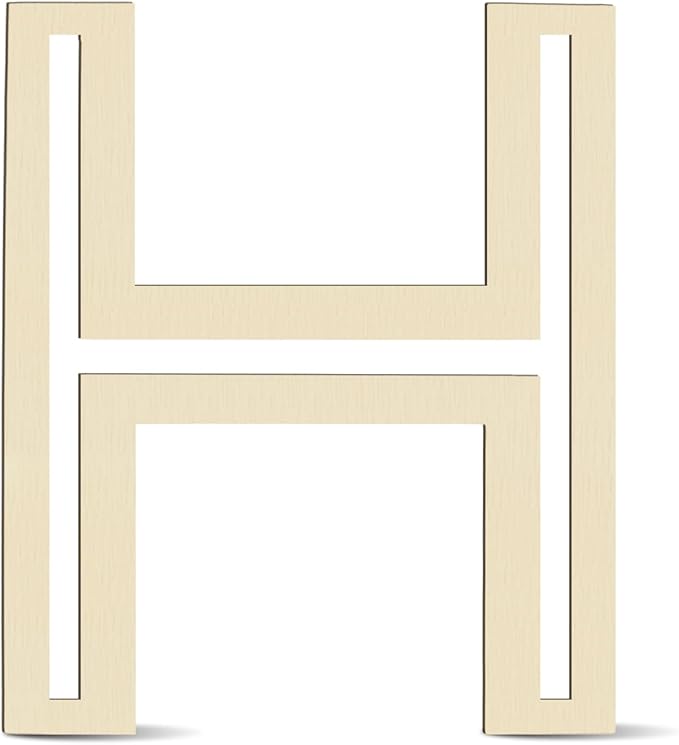 Large Wooden Letters 14 inch for Wall Decor Crafts Big Wood Letter H 1/5 Inch Thick Unfinished Alphabet Cutouts Paintable Letters for DIY Wreath Home Party Wedding Baby Nursery Decorations (H)