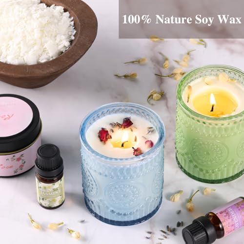 DARJEN Candle Making Kit for Adults, 8 Jars & Tins Soy Wax Scented DIY Set - Image 4