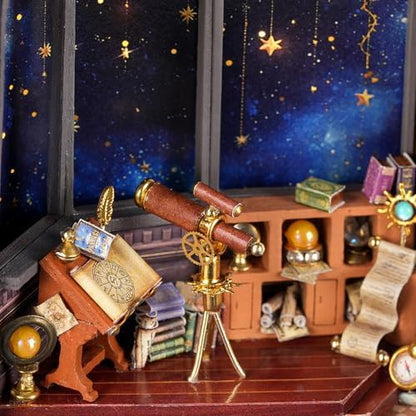 CUTEROOM DIY Miniature Dollhouse Kit in Metal Tin, Stellar Aura - Image 6