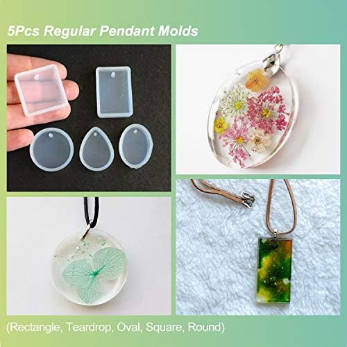 LET'S RESIN 30pcs Resin Jewelry Molds, Jewelry Molds for UV Resin, Resina Silicone Molds kit with Bracelet,Pendant,Ring for Epoxy Casting - Image 5