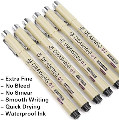 Muchcute Extra Fine Point Writing Pens,6 Black 0.25mm Smooth No Bleed Bible - Image 3