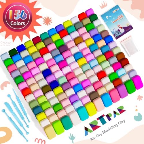 A‌RTPAR Air Dry Clay 156 Colors,Modeling Magic Clay for Kids Bulk Craft Kit - Image 2