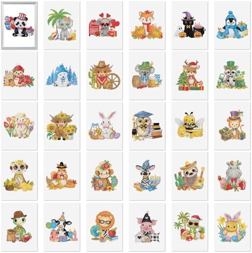 Xuhal 30 Pcs Interchangeable Diamond Art Kits for Adults DIY Holiday by Xuhal