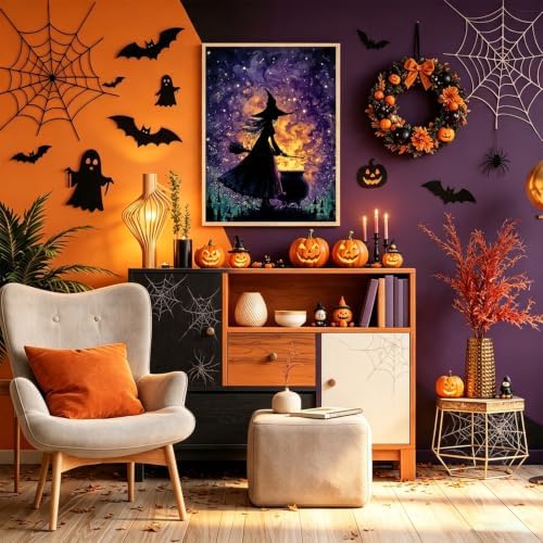 Aestalrcus Halloween Paint by Numbers Kit for Adults, Witch, 16x20inch - Image 7