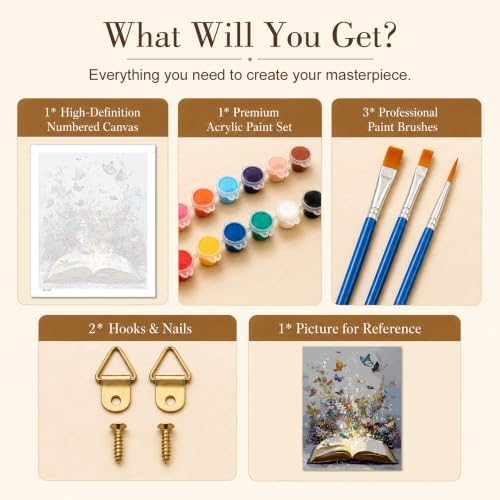 TELMOXA Books Paint by Numbers Kit for Adults, 16x20 in - Image 5