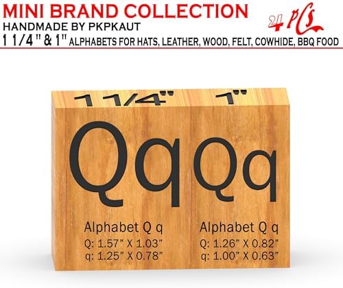 4Pcs Letters Branding Iron for Wood, Leather Branding Stamp (Q q) - Image 2