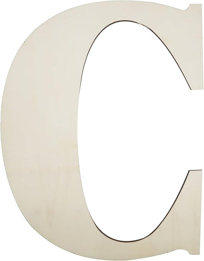 Big Unfinished Wooden Letters for Wall Decor 12 Inch Large Wooden Alphabet Blank Unfinished Wooden Letters for Craft Projects Birthday Party Wedding Wine Bar Sign - C