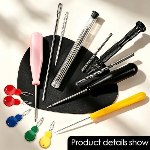 Nimozekd 19 PCS Candle Making Kit for Candle Drilling&Mold Punching Needle Punch Wicking Needle Tools Candlewick Inserting Tool Candle Mold Punch Set with Hook Eye for Inserting Mold Wicks - Image 3