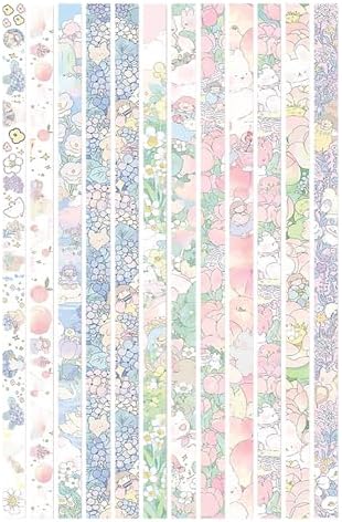 600 Sheets Paper Star Strips for DIY Hand Art Crafts, Double-Sided Printing Origami Paper for Star Jar, Wish Bottles, Home Decoration (Rabbit) by ABCISI
