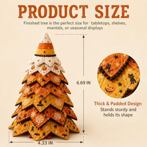 Daily Partner DIY Halloween Quilted Fabric Tree Kit - Image 3