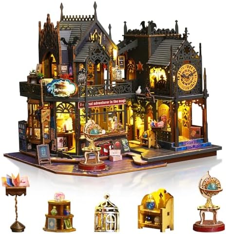 DIY Dollhouse Kit, Miniature House Building Kit with Led for Adult by MakingLifeFunforCool